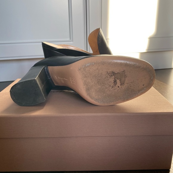 Gianvito Rossi chunky heeled slides - Picture 2 of 5